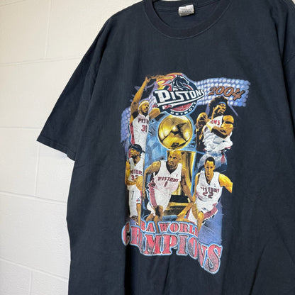 2004 Detroit Pistons NBA World Champions T-Shirt Sz 2XL (B2856)