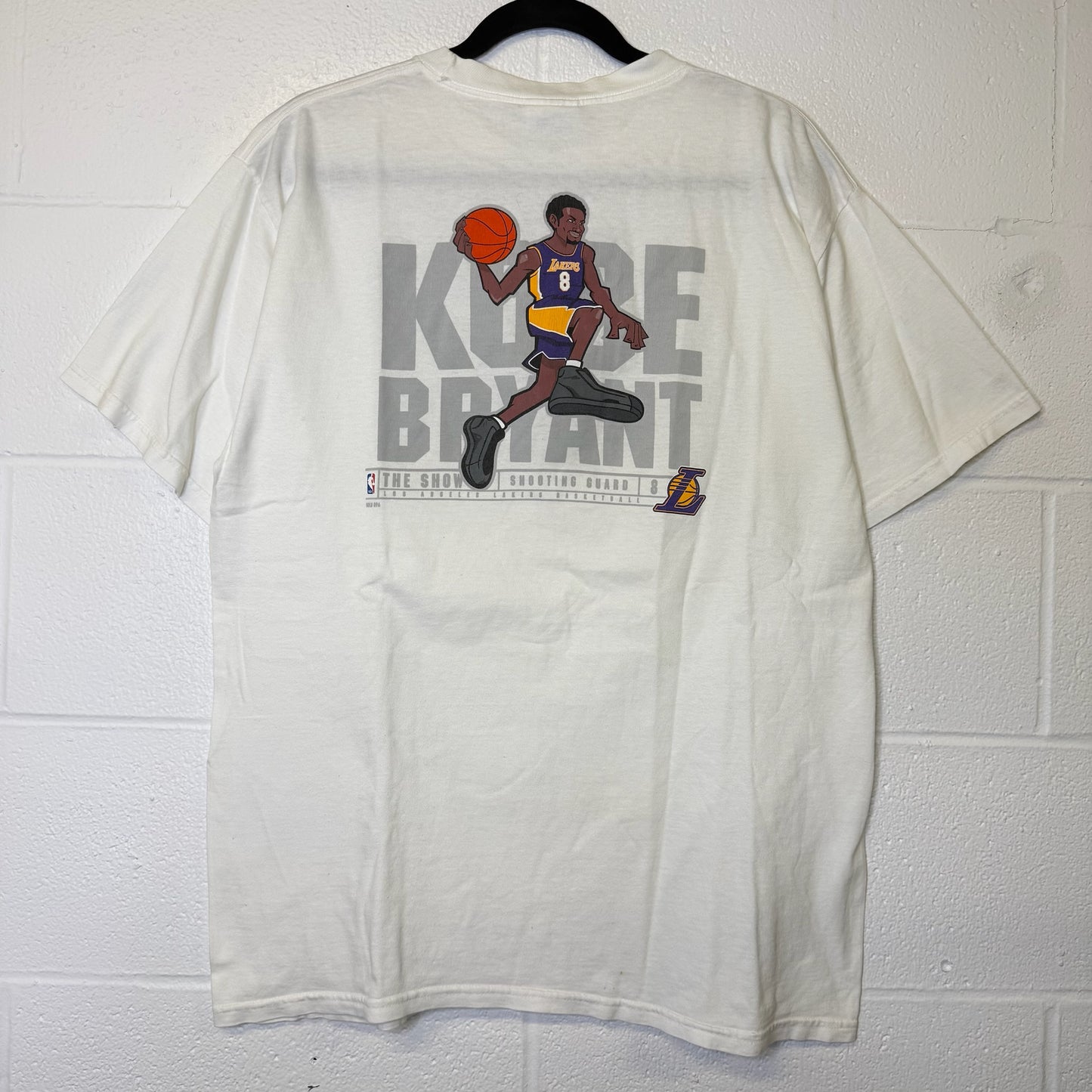 90s "The Show" Kobe Bryant Nike LA Lakers NBA T-Shirt Sz M (B2867)