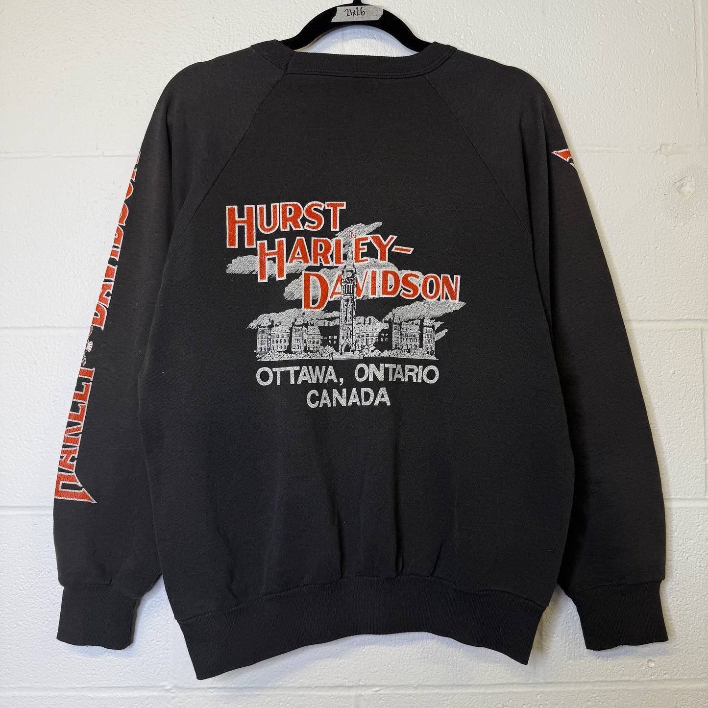 80's Harley Davidson Ottawa Crewneck Sz L (B1787)