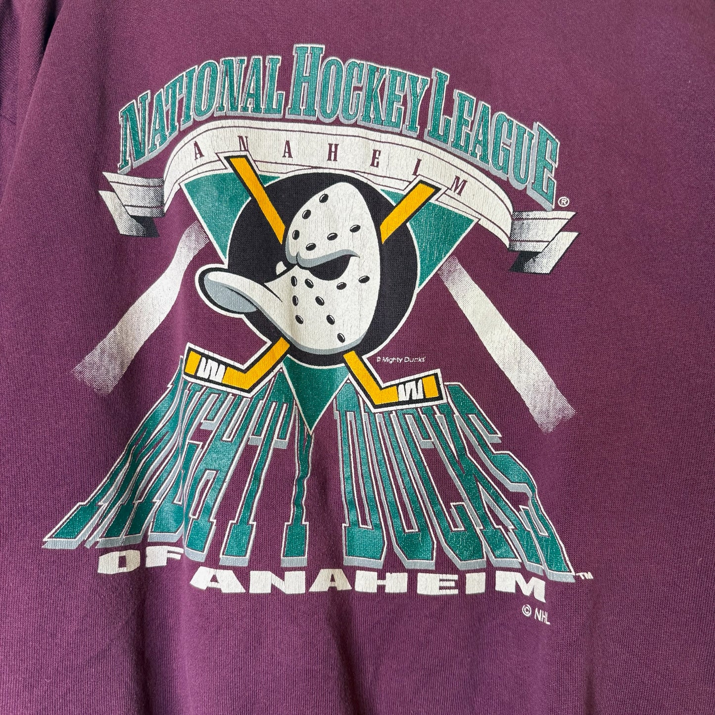 90s Anaheim Mighty Ducks NHL Crewneck (B2418)