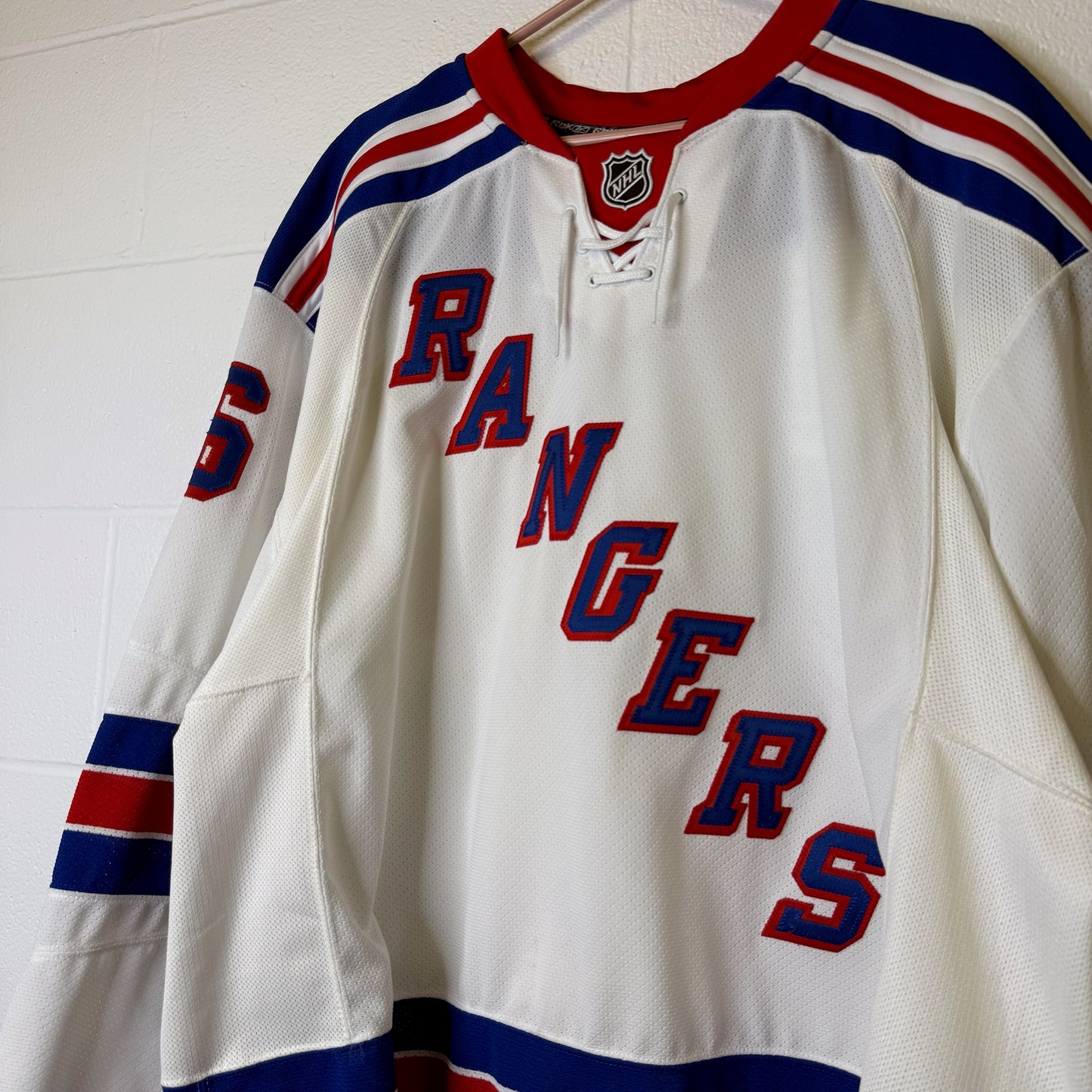 90s New York Rangers Hockey NHL Jersey Reebok Dale Byers Game Worn (B1980)