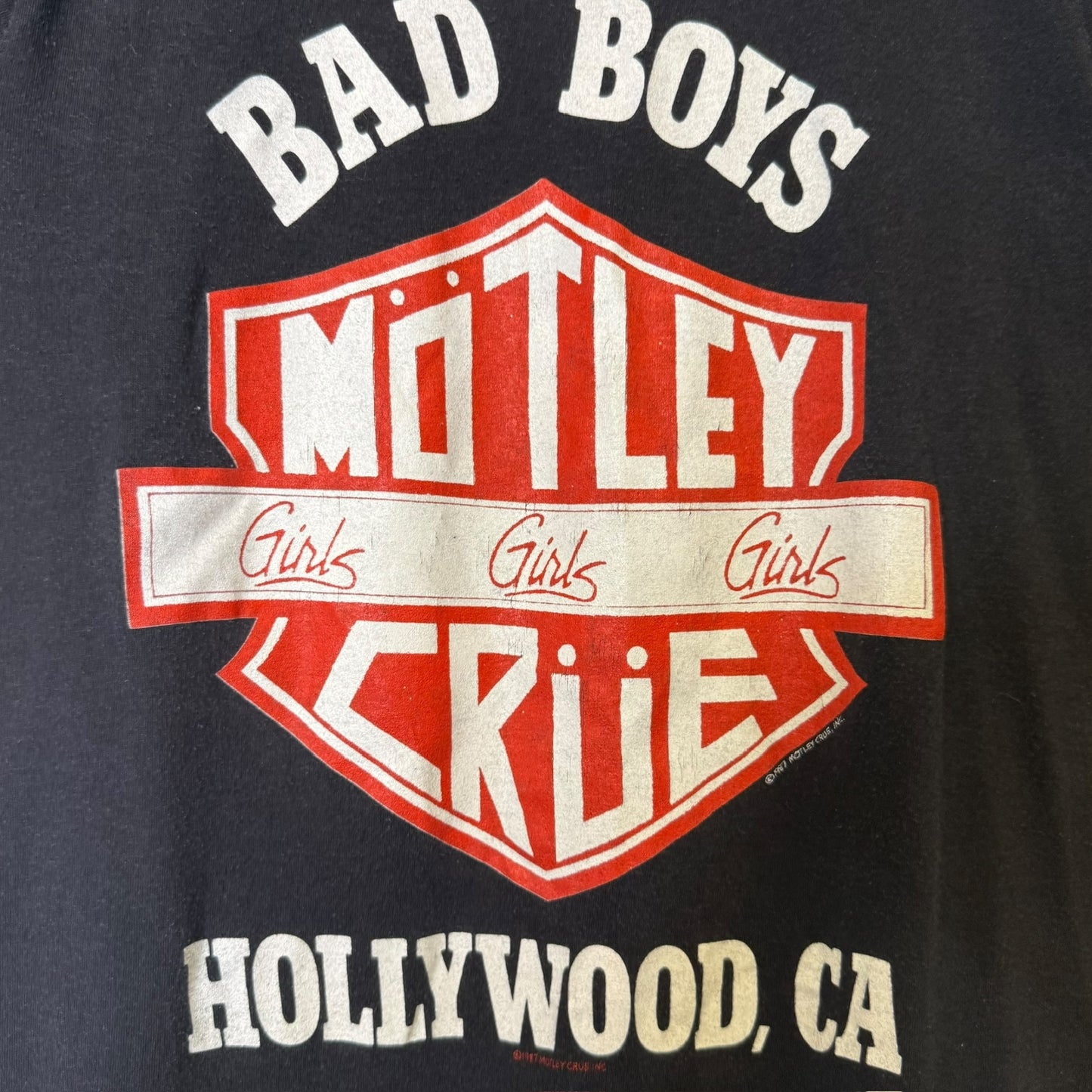 1987 Motley Crue Girls Girls Girls Hollywood Tour T-Shirt Sz M
