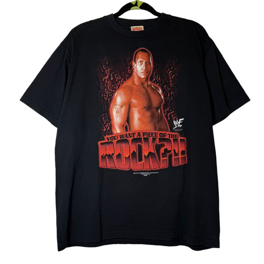2002 The Rock WWF T-shirt size XL (B1729)
