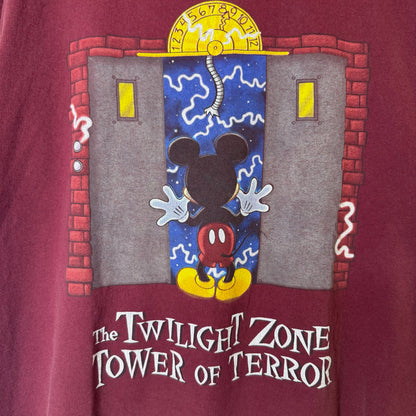 90s Mickey Mouse Disney Tower Of Terror T-Shirt (B2395)