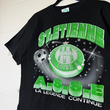 90s St Etienne ASSE Soccer T-Shirt Sz M (B2631)