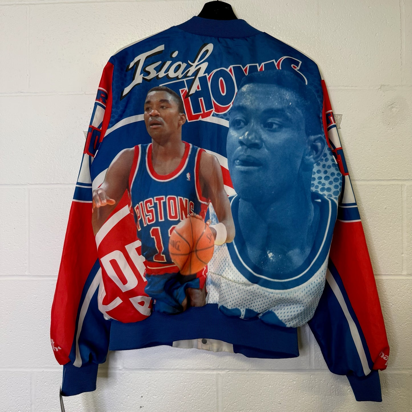 90's Isiah Thomas Detroit Pistons Chalk Line NBA Jacket Men’s Medium