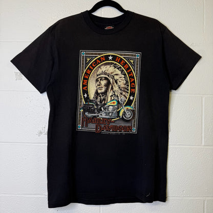 1992 Harley Davidson Wabash Indiana T-Shirt Sz L (B577)