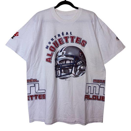 90s Montreal Alouettes CFL Bulletin Athletics T-shirt (B2324)
