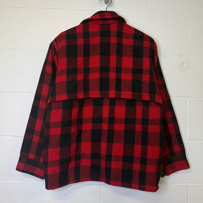 70's Plaid Lumber King Jacket Sz L (B1777)