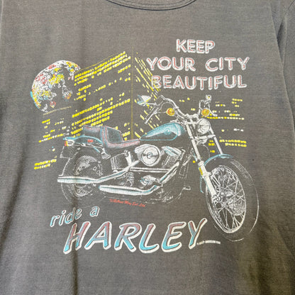 1986 Harley Davidson Keep Your City Beautiful T-Shirt Sz M (B463)