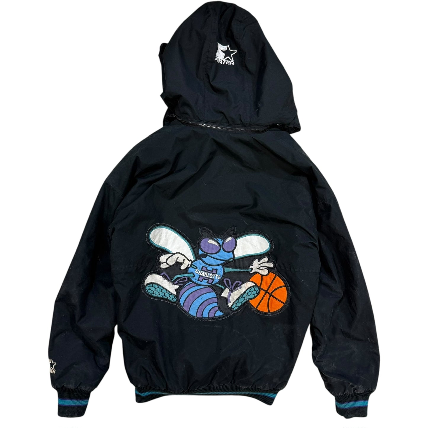 90s Charlotte Hornets NBA Starter Jacket Sz S