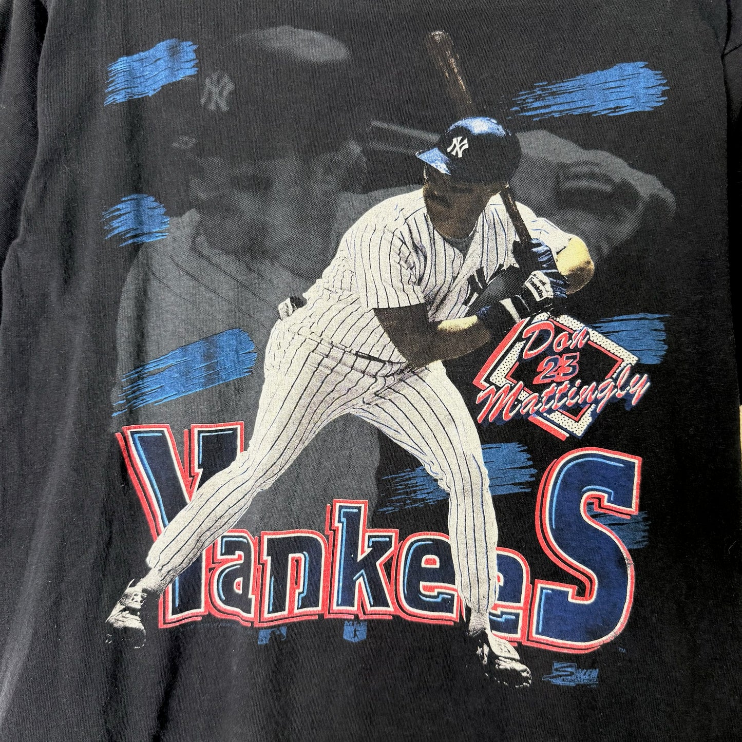 1990 New York Yankees Don Mattingly MLB Salem T-shirt Sz L (B1679)