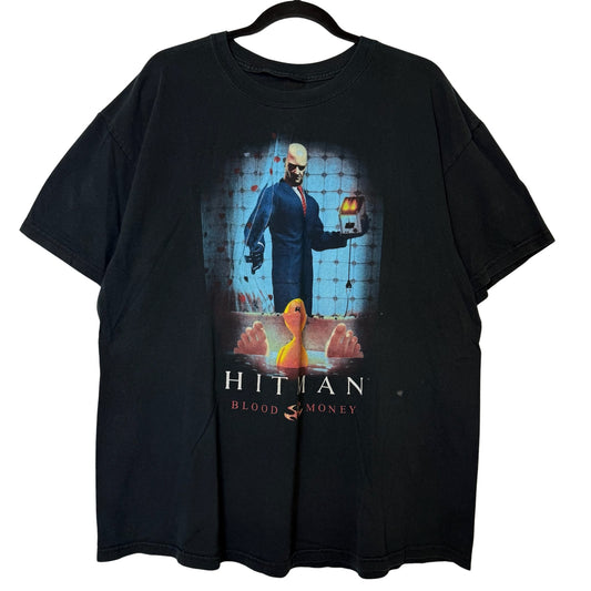 90s Hitman Blood and Money Gaming T-shirt Sz XL  (B2896)