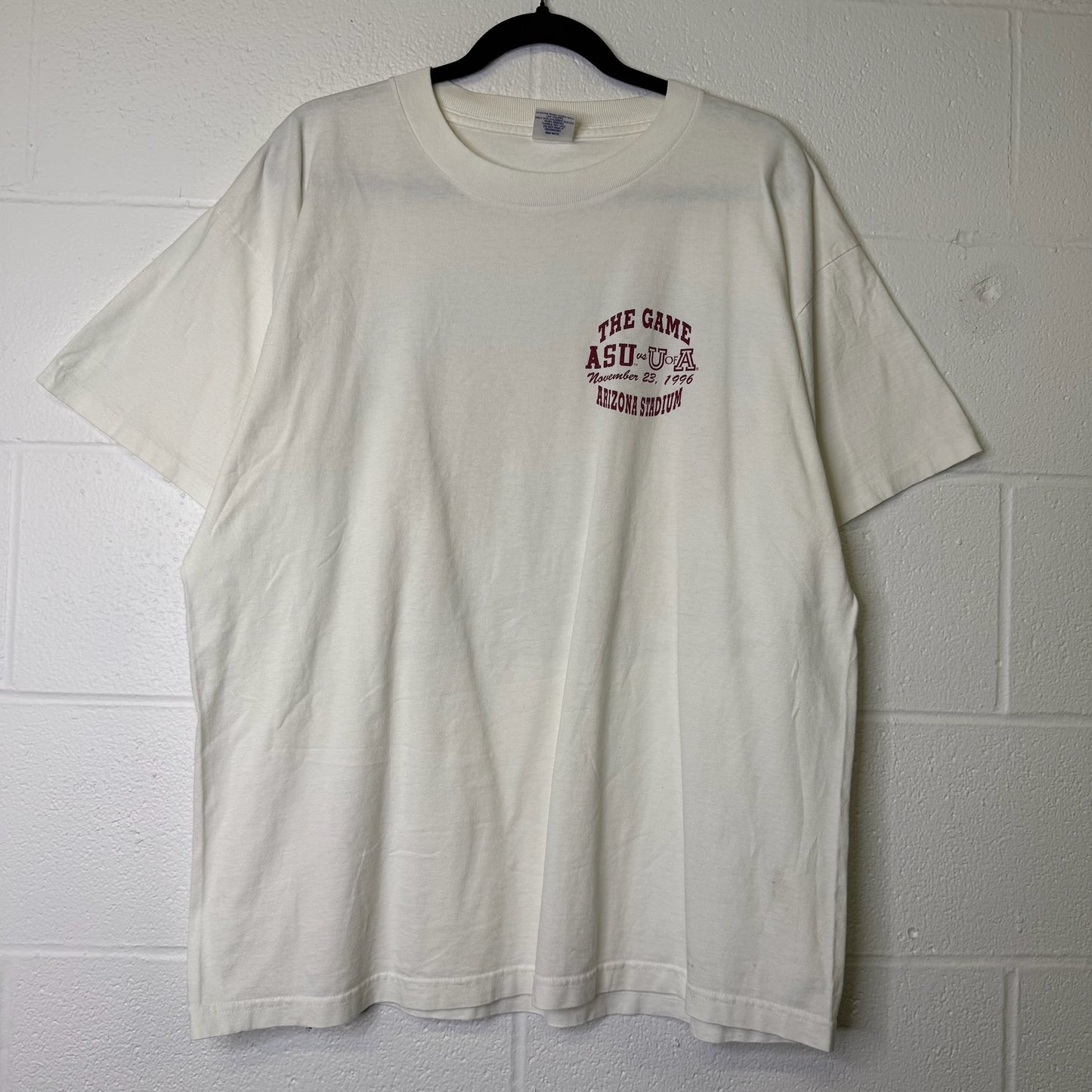 1996 Arizona Rivalry Game ASU vs U of A NCAA T-shirt Sz XL (B1663)
