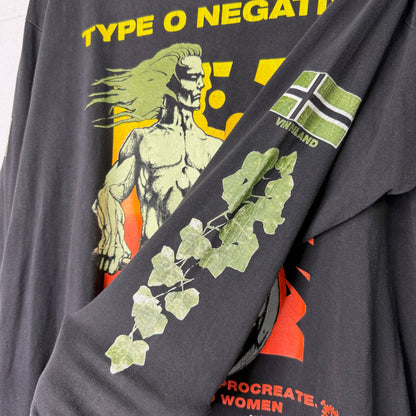 1995 Type O Negative Casket Crew Long Sleeve Band Shirt Sz L