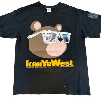 2008 Kanye West Glow in the Dark Tour T-shirt Sz L (A458)