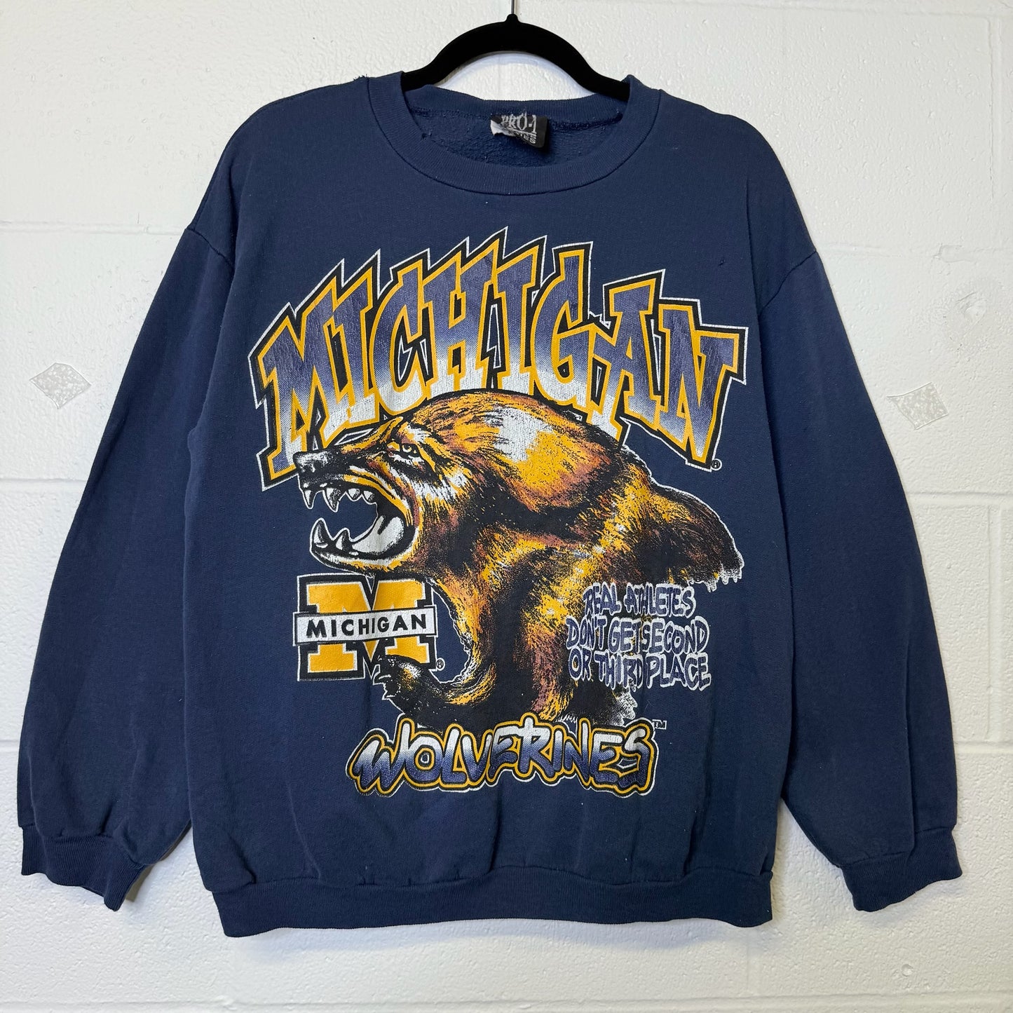 90's Michigan Wolverines NCAA Crewneck Sz M (B572)