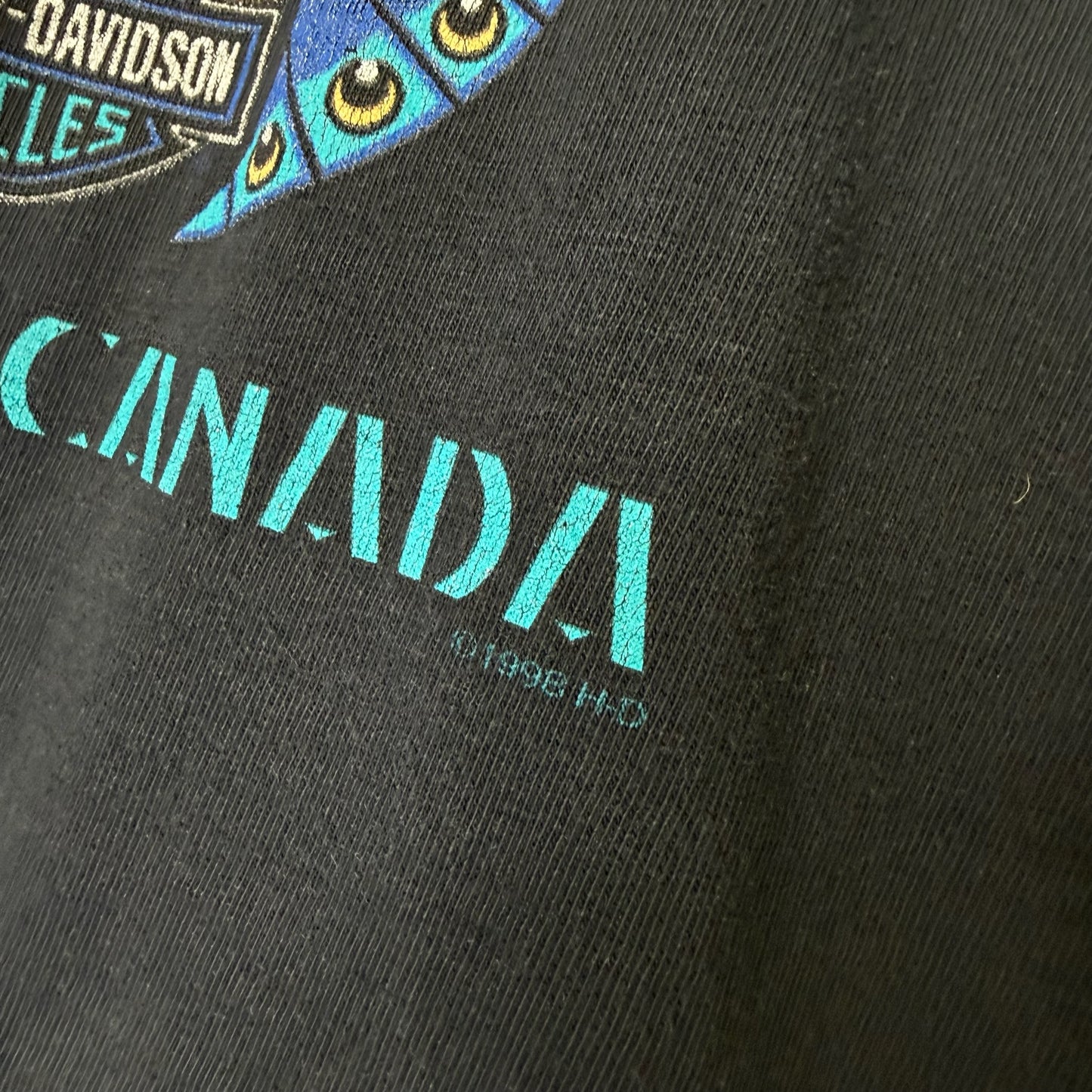 1998 Harley Davidson Medicine Hat Alberta T-Shirt Sz L (B1426)
