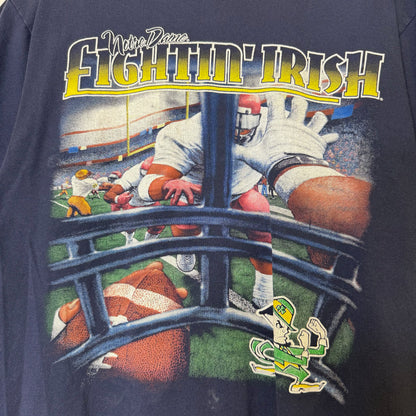 90's Notre Dame Fighting Irish Nutmeg NCAA T-Shirt Sz XL  (B2149)