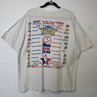2005 NBA All Star Game Denver Colorado T-Shirt Sz XL (A6353)