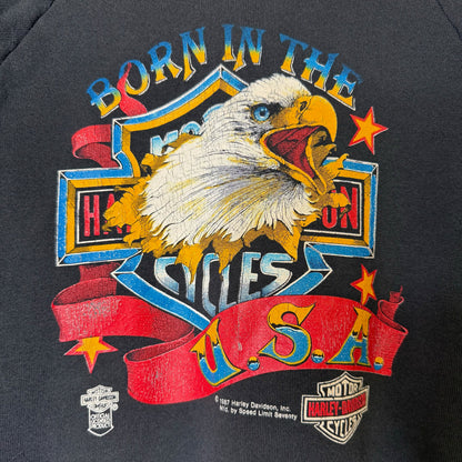 1987 Harley Davidson Eagle Crewneck Sz YL (B2262)