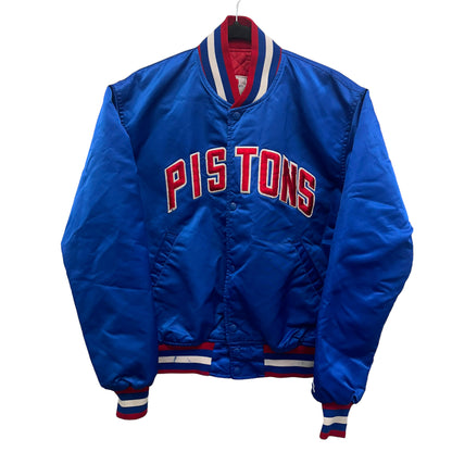 90's Detroit Pistons Satin Bomber Jacket Sz M