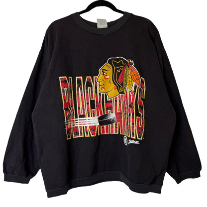 90's Chicago Blackhawks Crewneck Sz L (B1921)