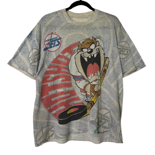 1992 Taz Winnipeg Jets NHL T-Shirt Sz XL (B679)