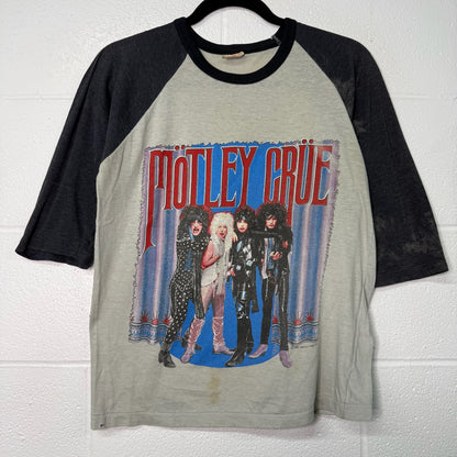 1986 Motley Crue Band Raglan T-Shirt Sz M