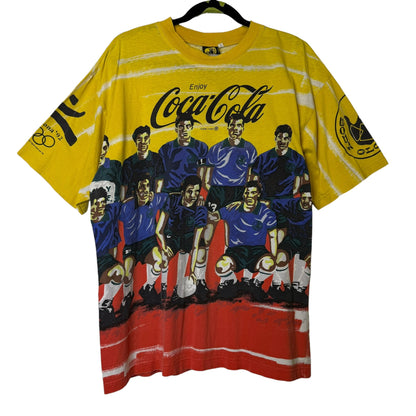 90s Body Glove Coca Cola AOP Olympics T-Shirt Sz M (b1899)