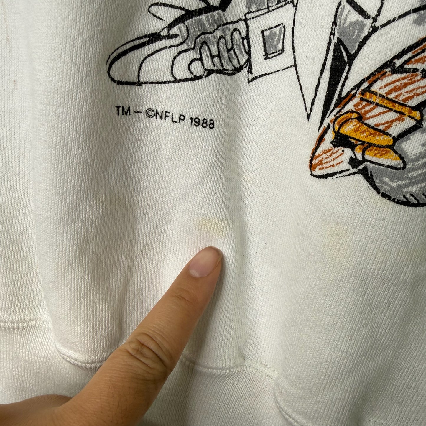 1988 Los Angeles Raiders Jack Davis NFL Crewneck Sz M