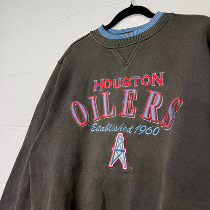 90s Houston Oilers NFL Crewneck Sz M