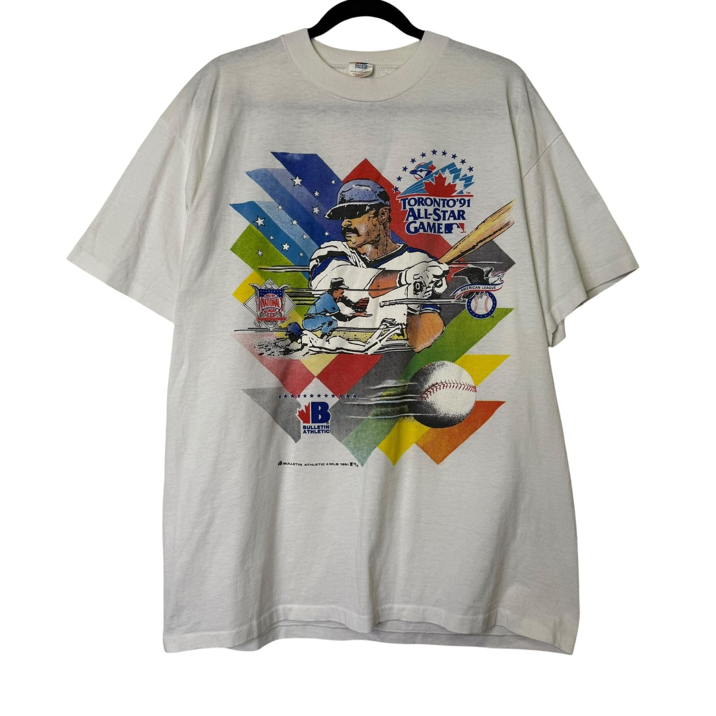 1991 Toronto MLB All Star Game Bulletin T-shirt Sz XL (B1655)