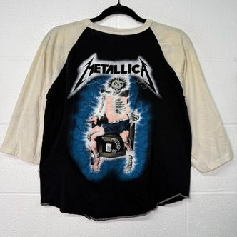 80s Metallica Metal Up Your Ass Band Raglan T-Shirt