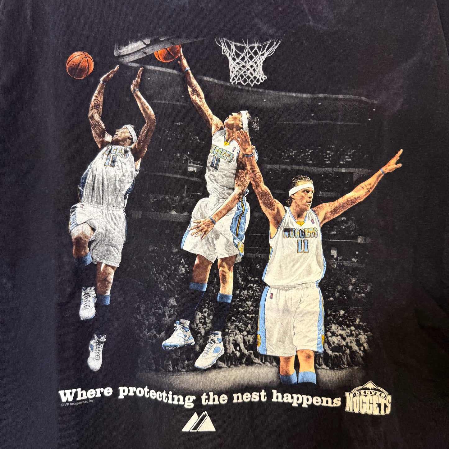 90s Denver Nuggets Chris Andersen Majestics T-Shirt (B2537)