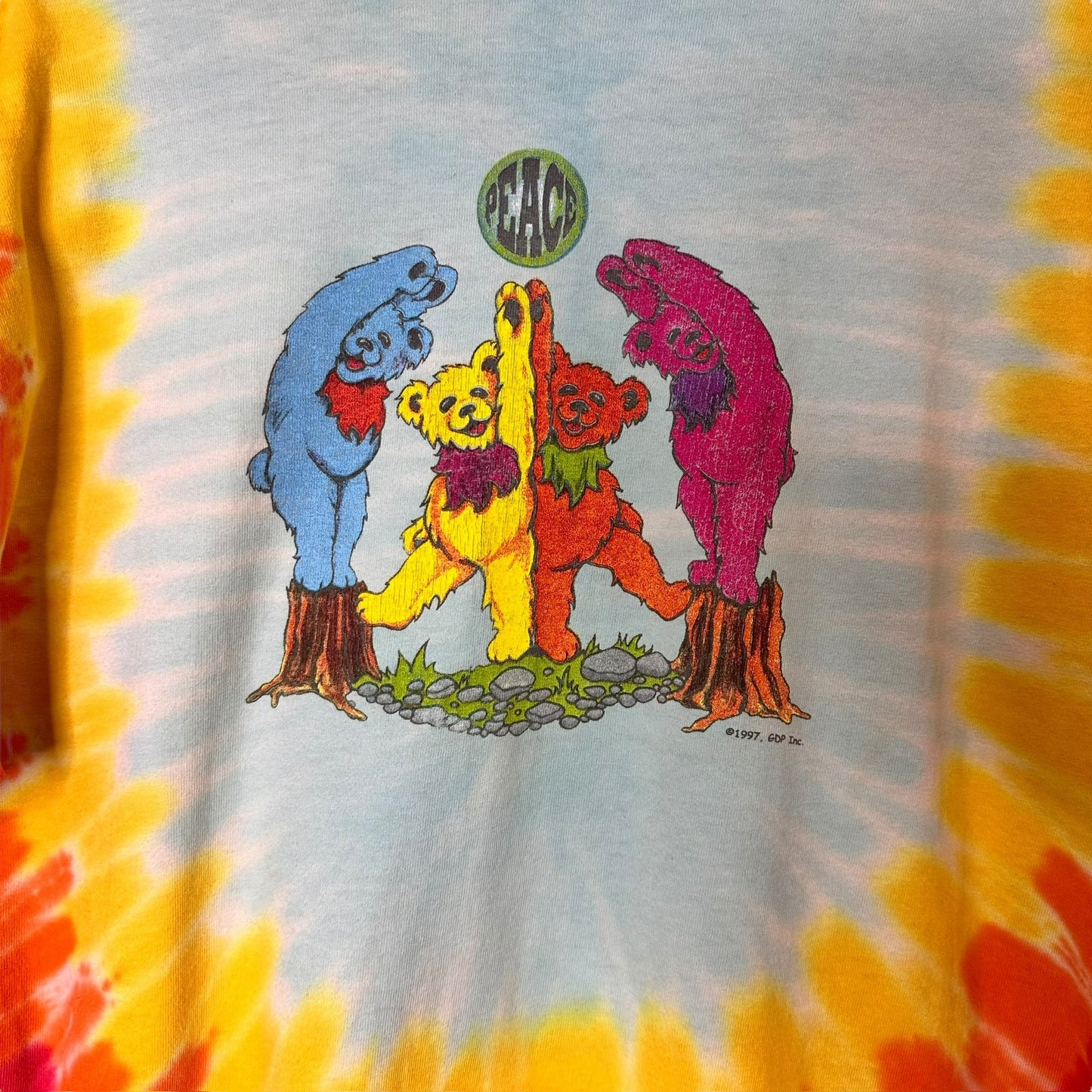 1997 Grateful Dead Tie Dye T-shirt Sz L (A1853)