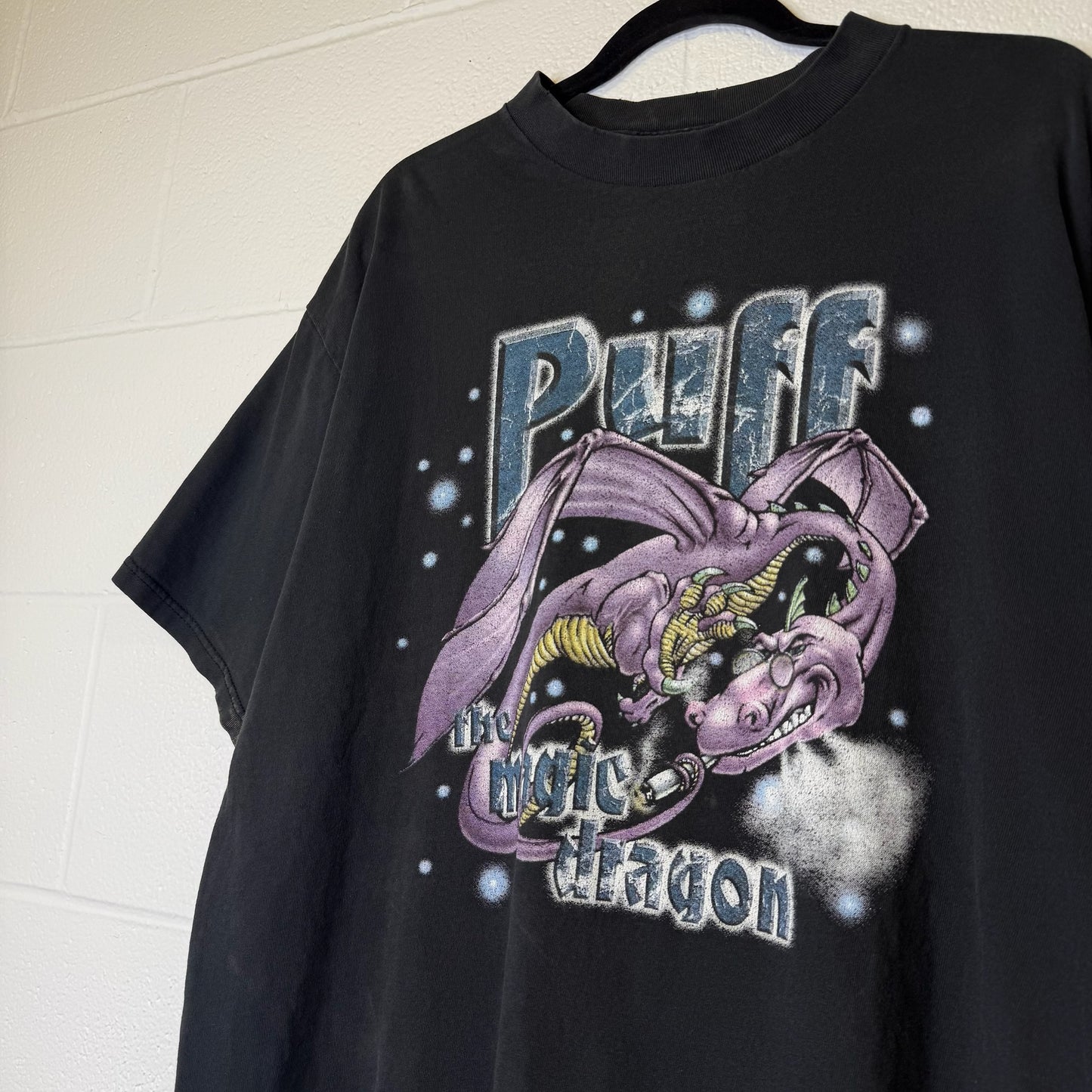 90s Puff The Magic Dragon Weed 420 Parody T-Shirt Sz XL