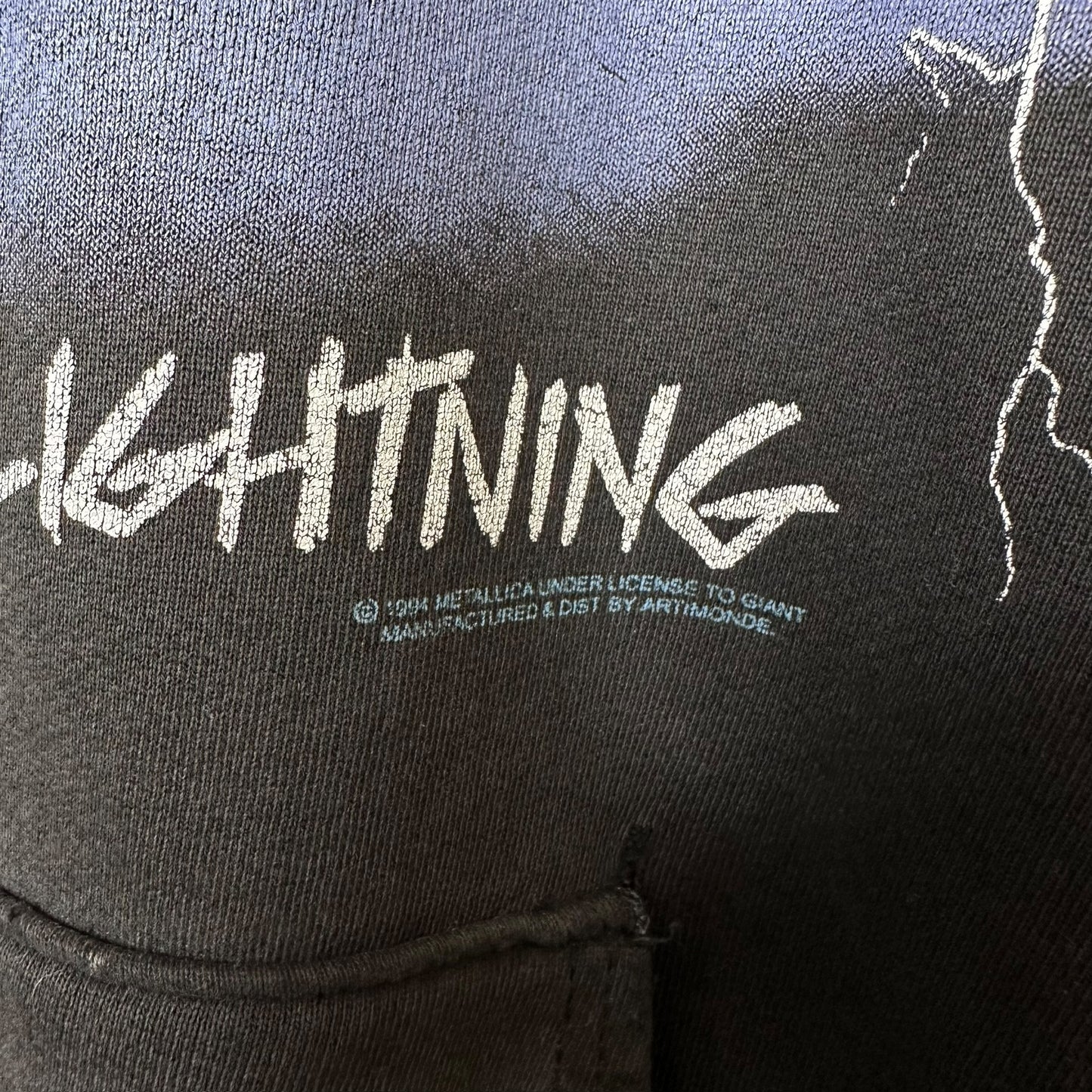 1994 Metallica Ride The Lightning Hoodie Sz L