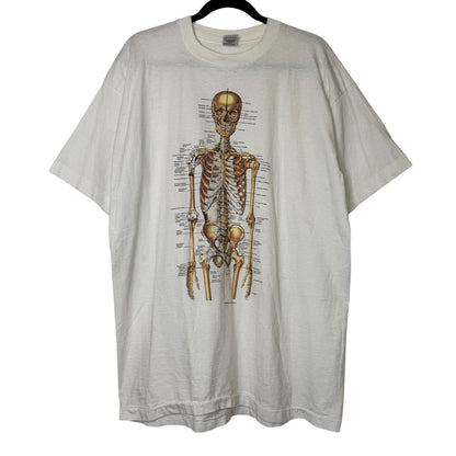 90’s Anatomical Chart Skeleton T-shirt Sz XL (B1769)