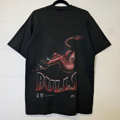 90's Chicago Bulls Nutmeg Breakthrough NBA T-Shirt Sz L (B2528)