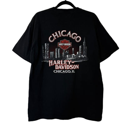 2005 Harley Davidson Chicago T-shirt Sz L (B586)