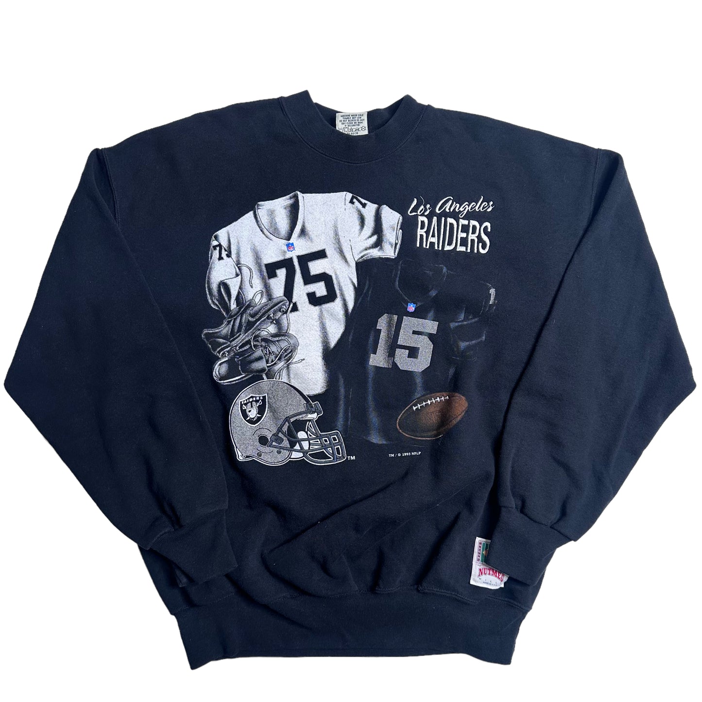 1993 LA Raiders Nutmeg Locker Room Crewneck Sz XL (A1042)