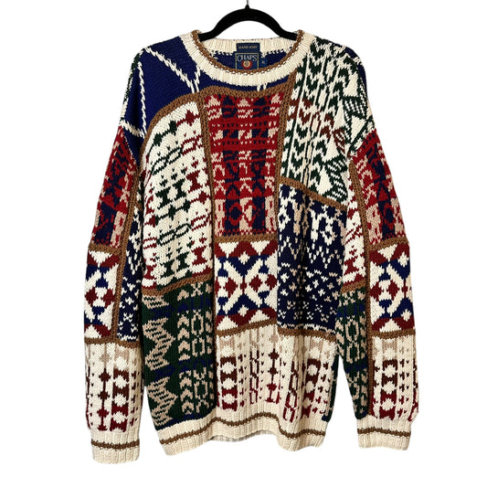 90's Chaps Ralph Lauren Hand Knit Sweater Sz XL (A3582)