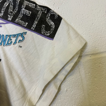 90's Charlotte Hornets AOP NBA Magic Johnson Tees T-Shirt Sz XL (B2186)