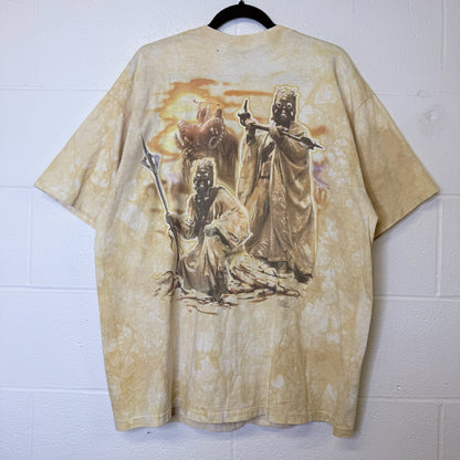 1997 Star Wars Movie Tusken Raider All Over Print T-shirt Sz XL (B2544)
