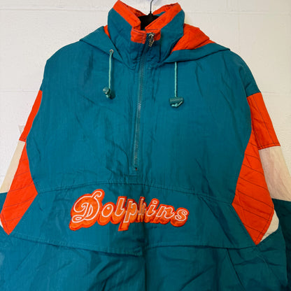 90s Miami Dolphins NFL Starter Jacket Sz L (B2490)