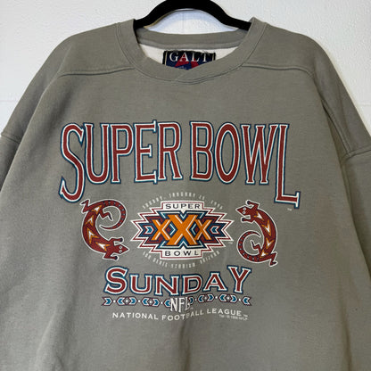 1996 Arizona Super Bowl Sunday NFL Crewneck Sz XL (B2092)