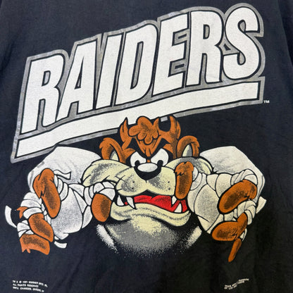 1991 Los Angeles Raiders Taz NFL T-Shirt Sz L (B2937)