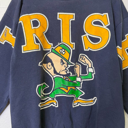 90's Notre Dame Fighting Irish Spell Out NCAA Crewneck Sz XL (B664)