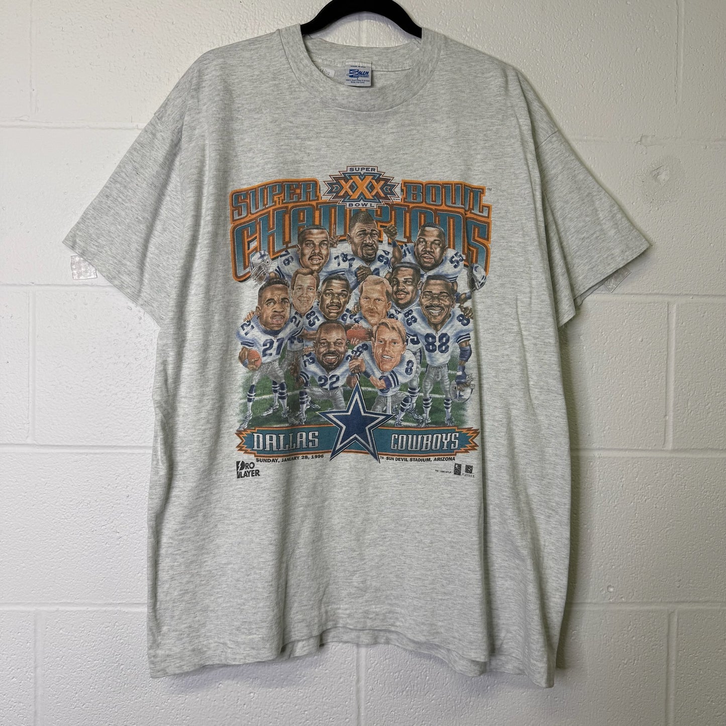 1996 Dallas Cowboys Pro Player NFL T-shirt Sz L (B1625)